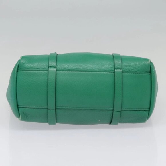 BALENCIAGA Tote Bag Leather 2way Green Silver Auth ep5837 - Picture 6 of 15